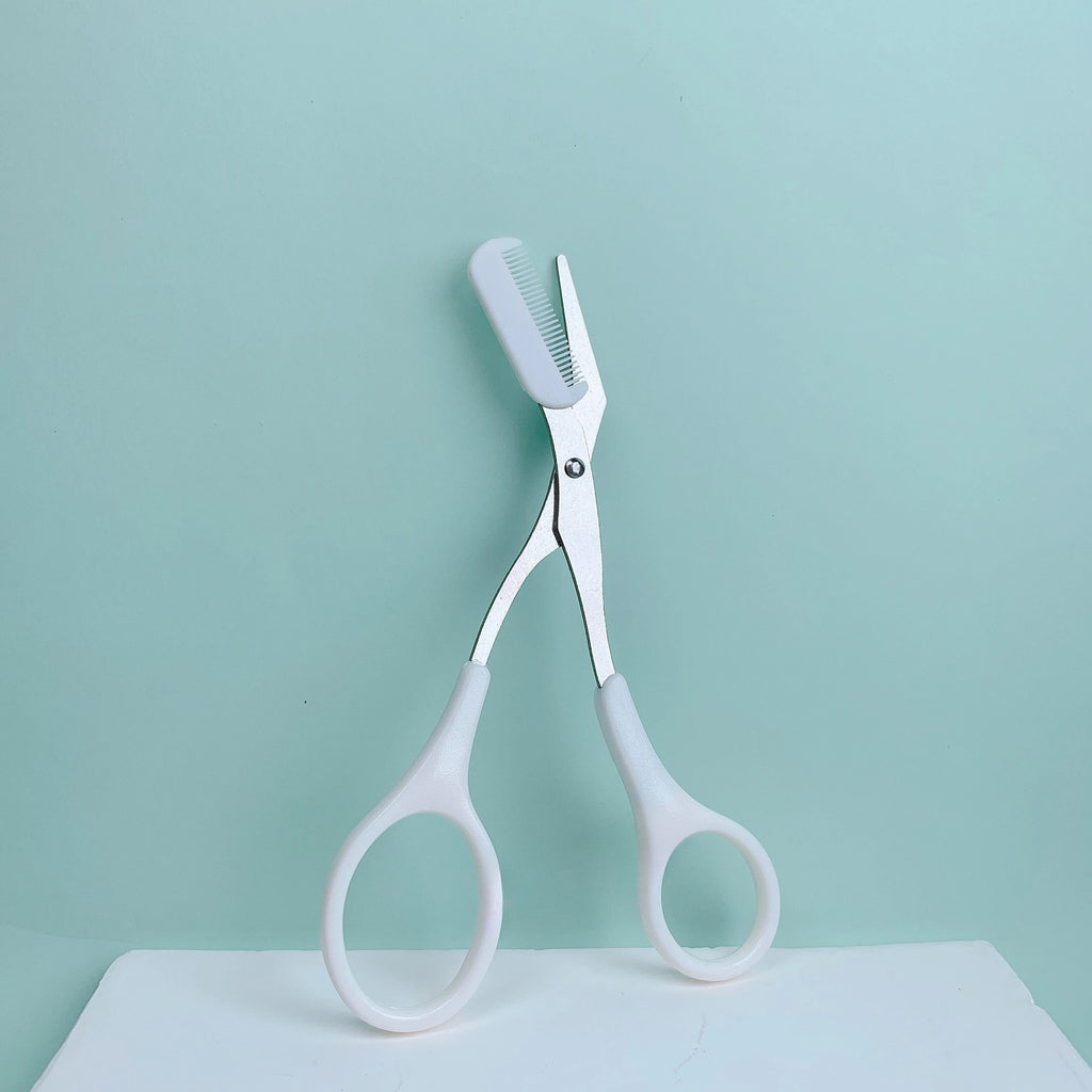 Eyebrow Razor Scissor  Stainless Steel Safe Anti-scratch Trimmer for Beginners Crescent Sharp Beauty Tool Multi-color