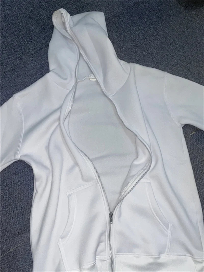 Zipper Hoodies Women/Men Trendy Long Sleeve Hooded Fleece Sweatshirt Casual Campus Streetwear Sportswear Hot Sales High Quality